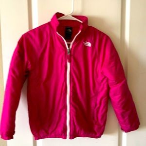 The Northface hot pink puffer
